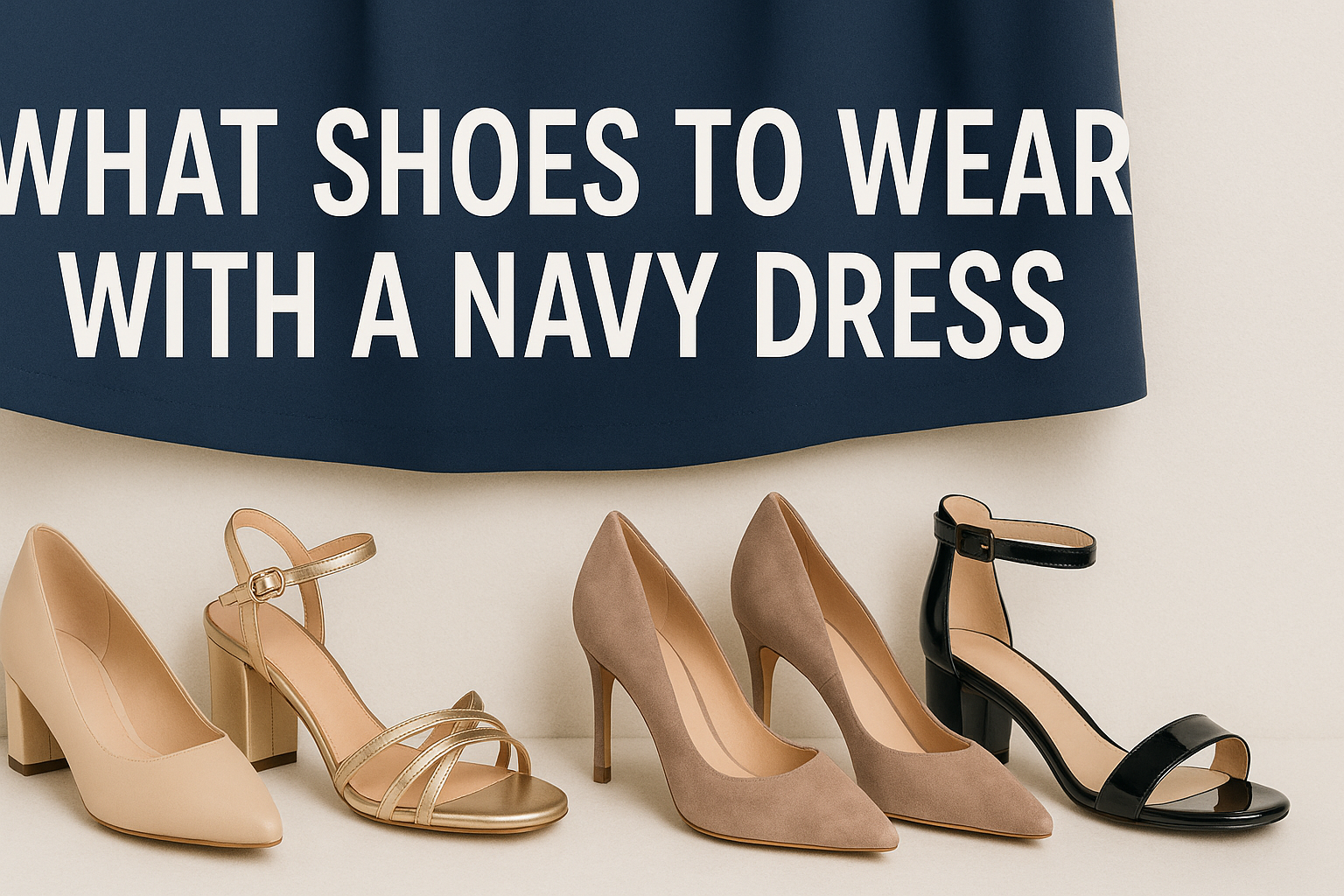 What Color Shoes to Wear with a Navy Dress