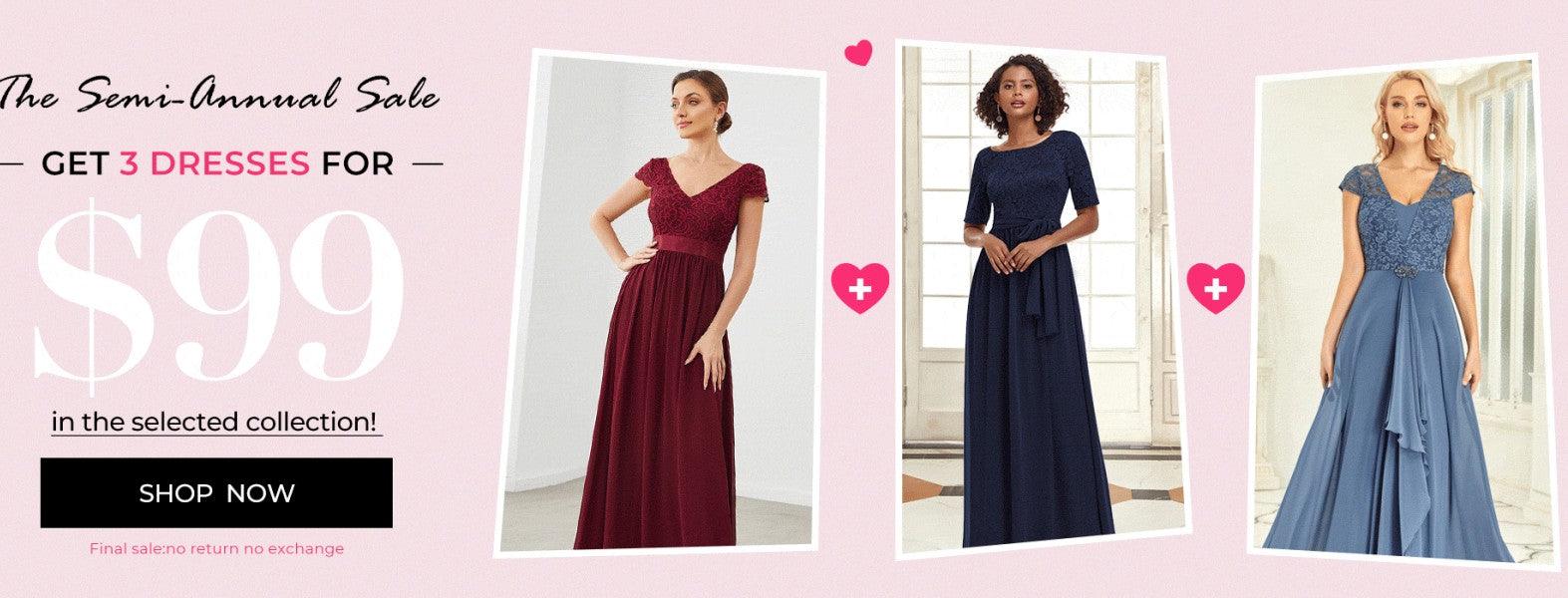 Big News! Don't Miss the Ever Pretty Super Final Sale: 3 Dresses for $99 Only!