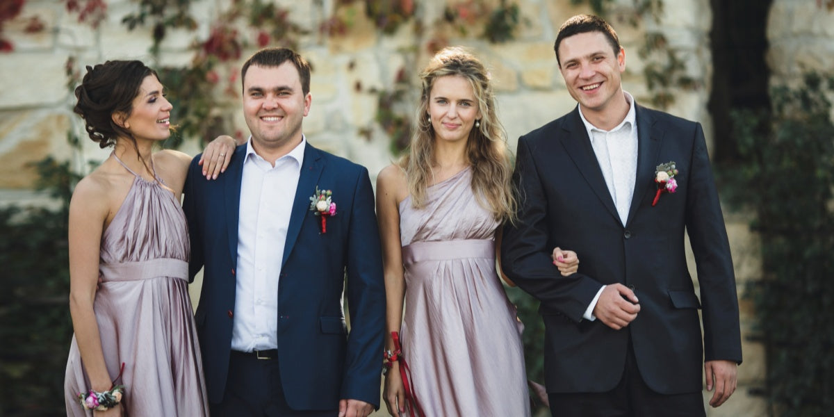 Lavender Bridesmaid Dresses with suits