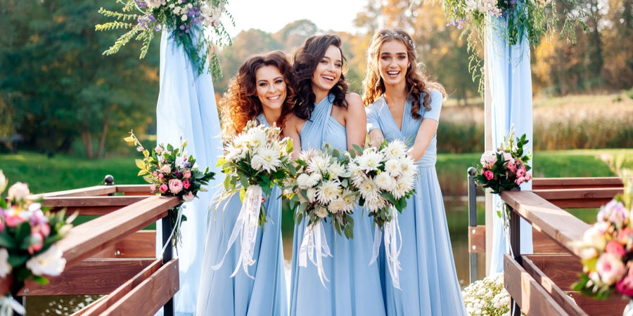 light blue bridesmaid dresses