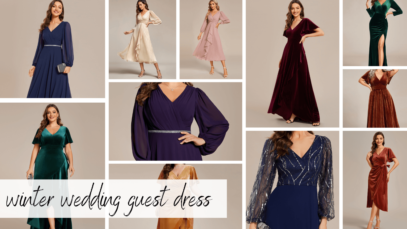 Ever-Pretty Winter Wedding Guest Dresses