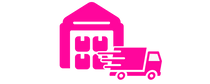 Pink shipping icon