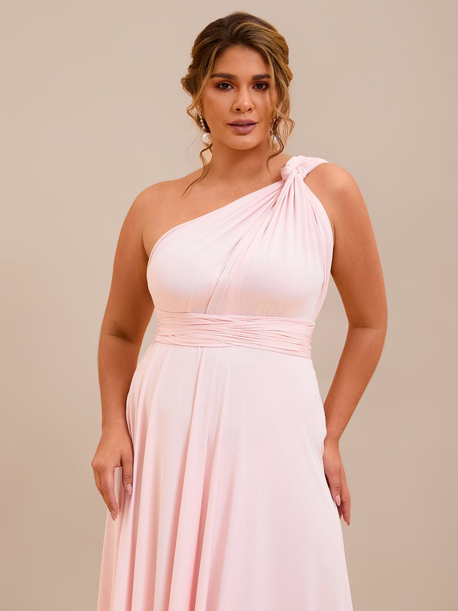 High-Stretch Soft Versatile Convertible Bridesmaid Dress #color_Pink
