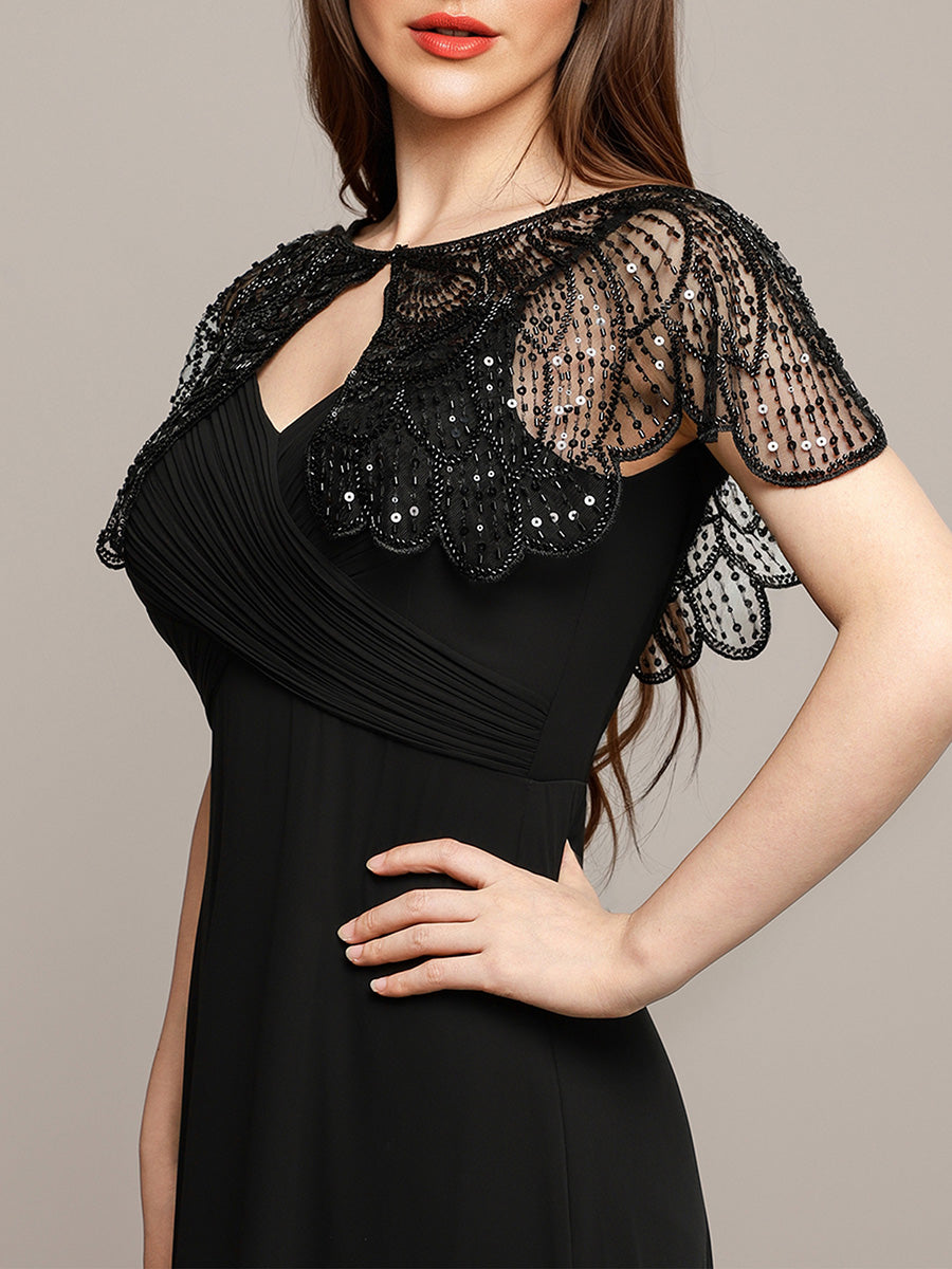 Irregular Sequined Shawl For Special Occasions