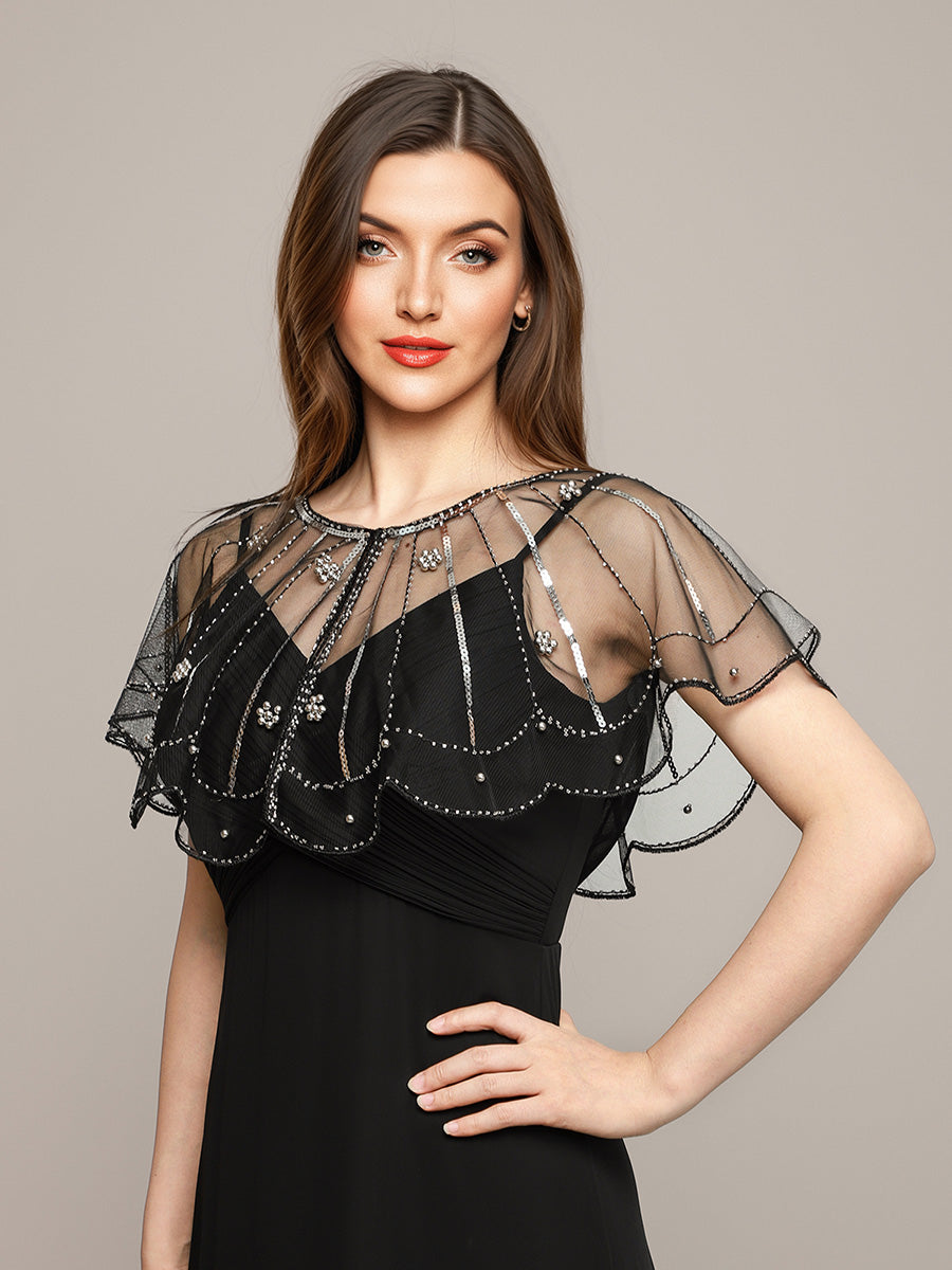 Sparkly Embellished Shawls for Special Occasions #style_EA02718BK