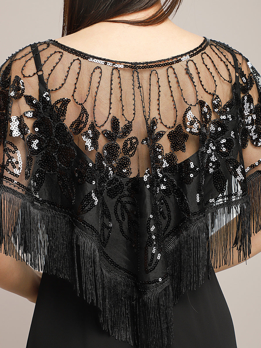 Fringed Tulle Shawl For Special Occasions