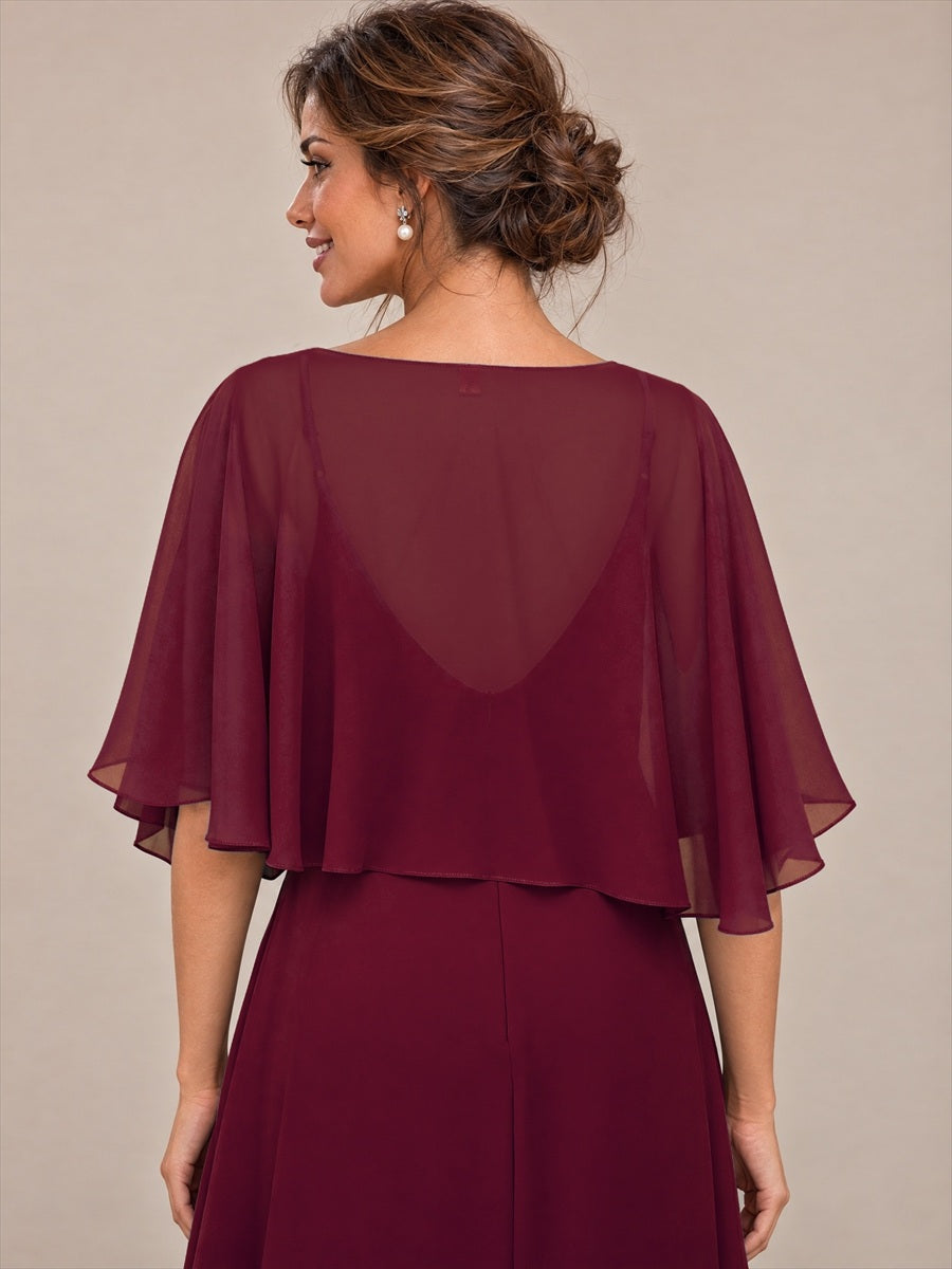 Contemporary Eveningwear Product Detail Design shawl #color_Burgundy