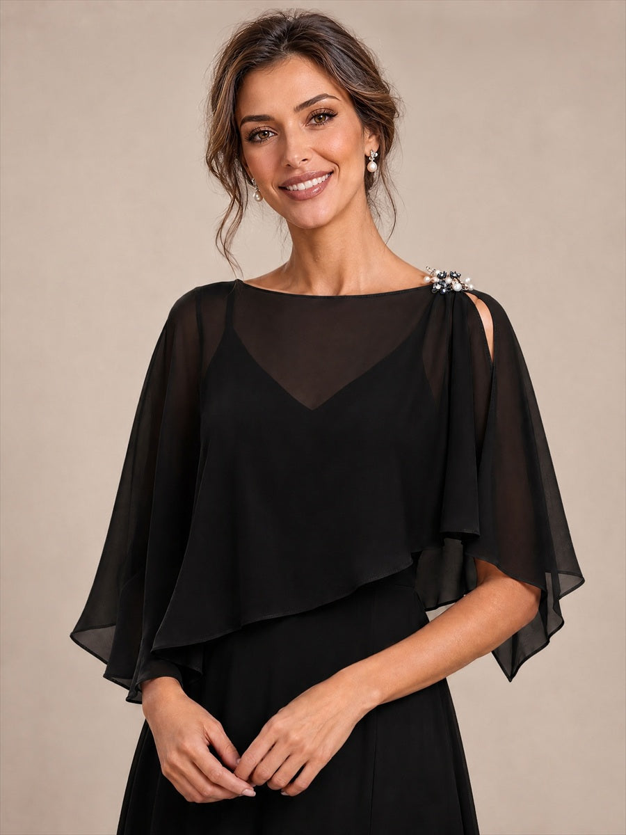 Contemporary Eveningwear Product Detail Design shawl #color_Black