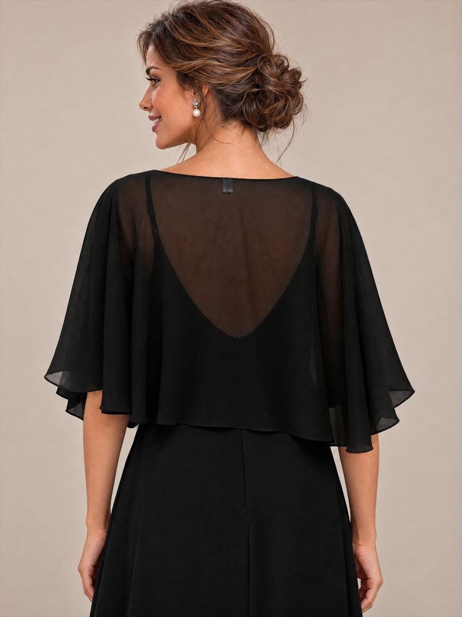 Contemporary Eveningwear Product Detail Design shawl #color_Black