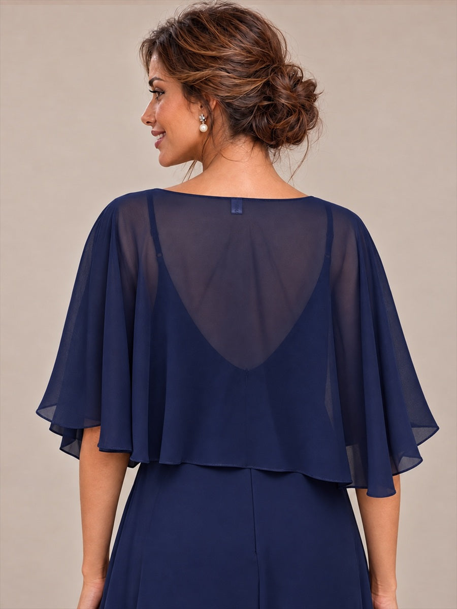 Contemporary Eveningwear Product Detail Design shawl #color_Navy Blue