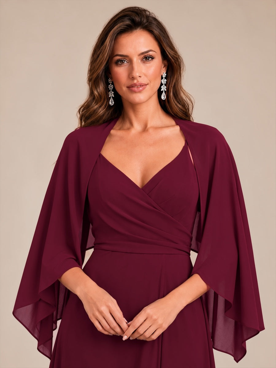 Contemporary Eveningwear Product Detail Design shawl #color_Burgundy