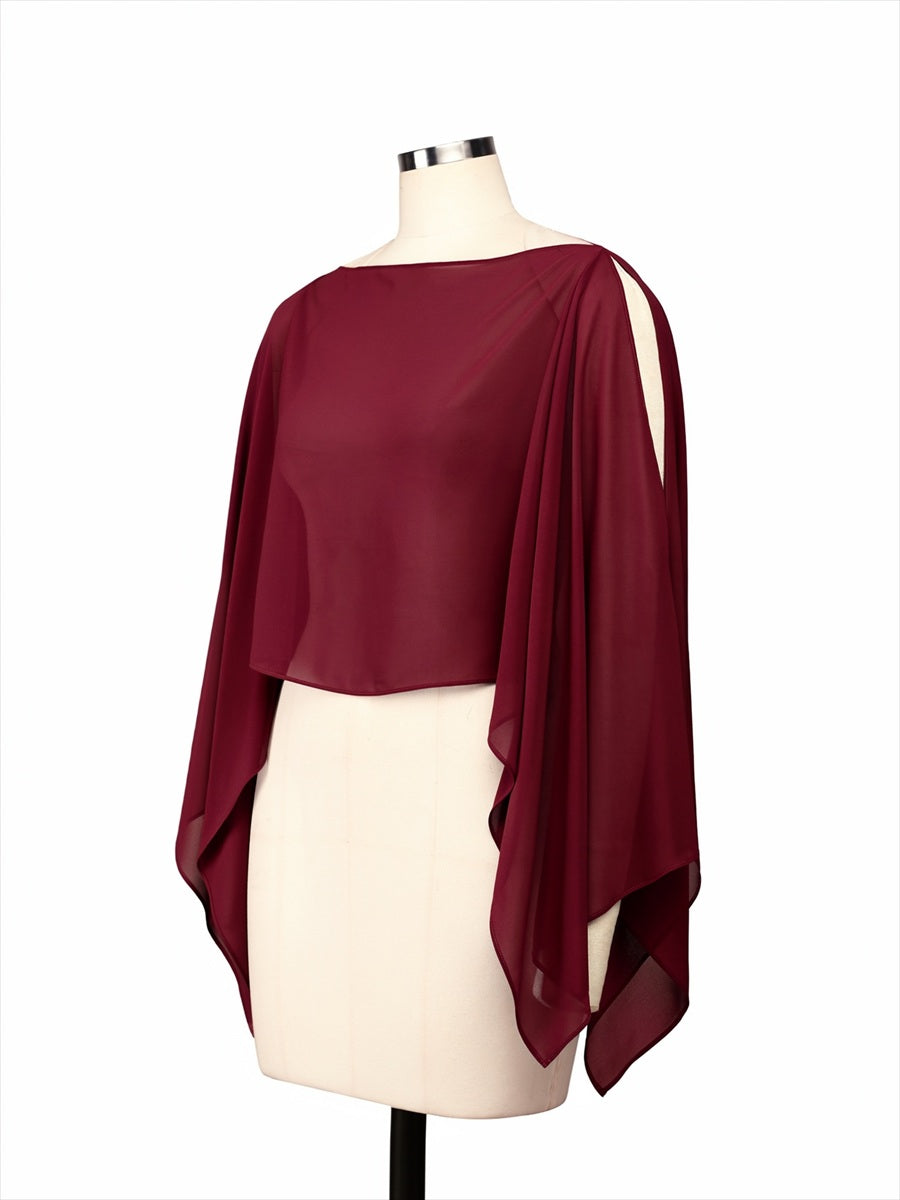 Contemporary Eveningwear Product Detail Design shawl #color_Burgundy