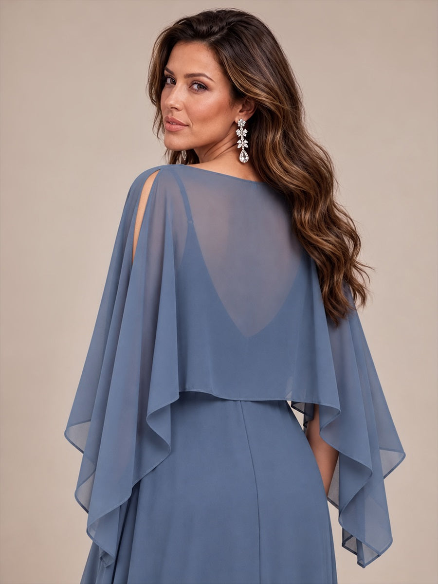 Contemporary Eveningwear Product Detail Design shawl #color_Dusty Blue