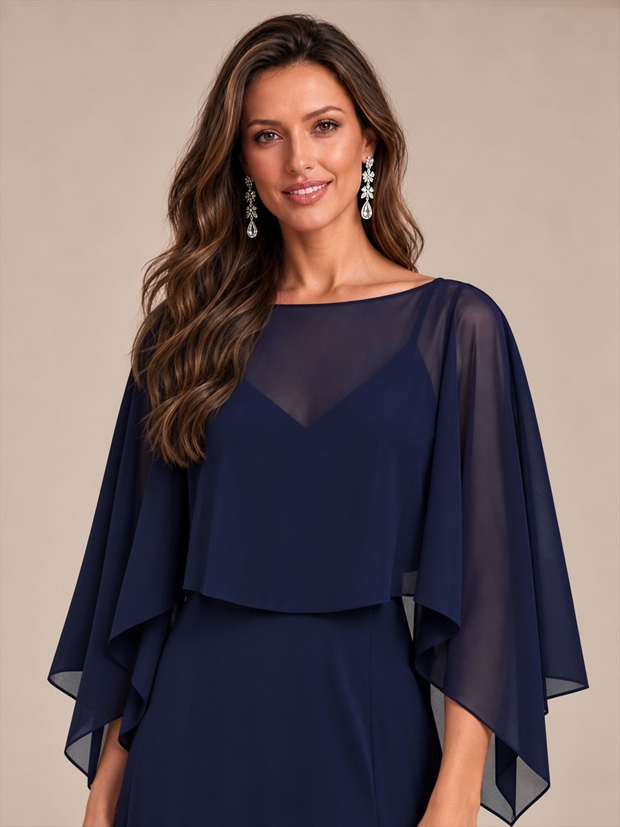 Contemporary Eveningwear Product Detail Design shawl #color_Navy Blue
