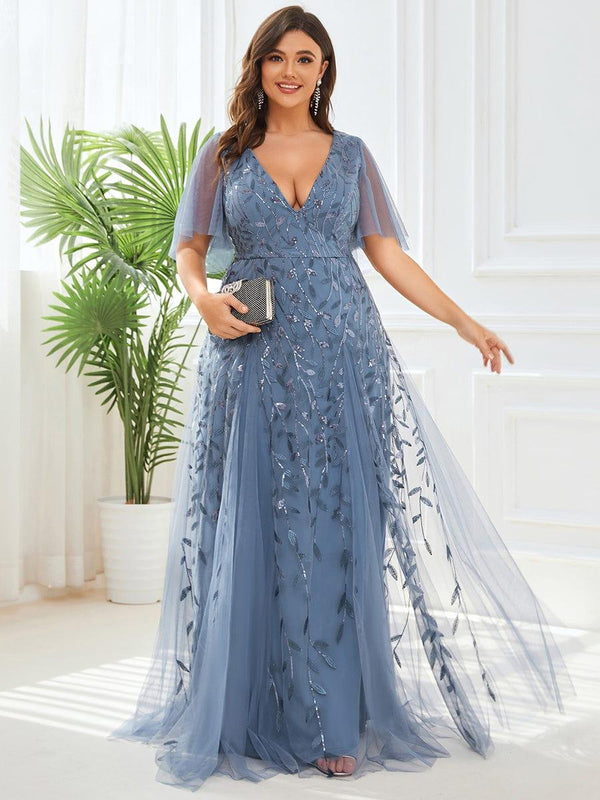 pretty ASTRAL|Plus Size Floor Length Formal Evening Gowns for Weddings