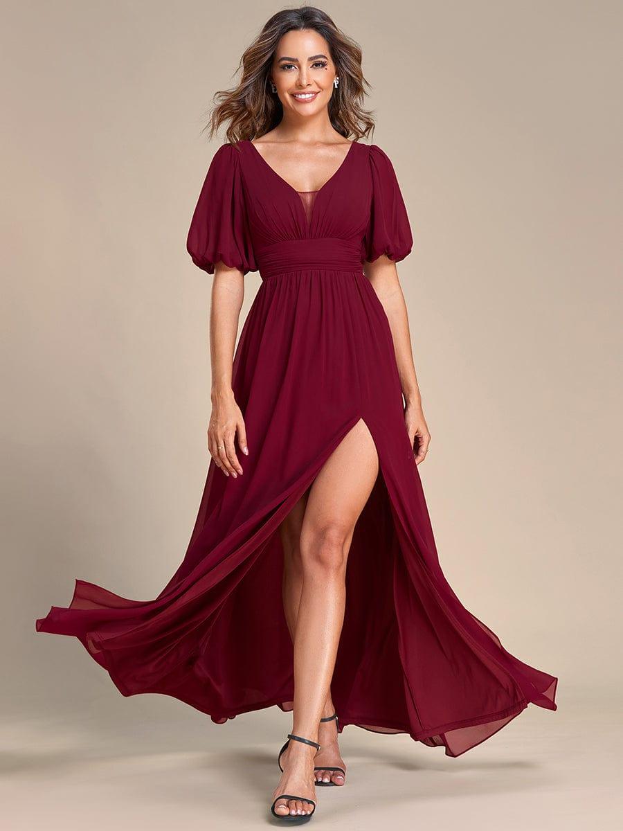 Burgundy Formal Dresses #style_EE01385BD