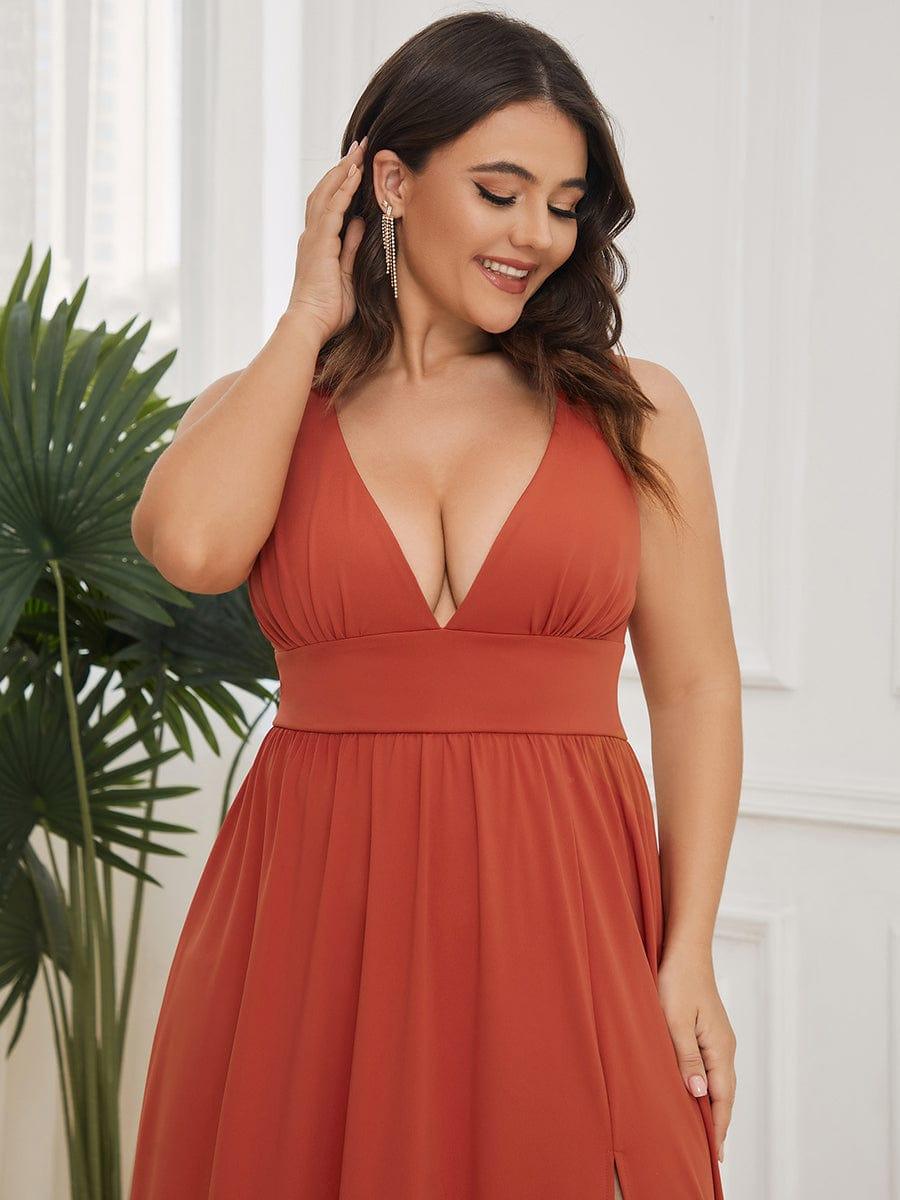 Burnt Orange Bridesmaid Gowns #style_EE0168BBO