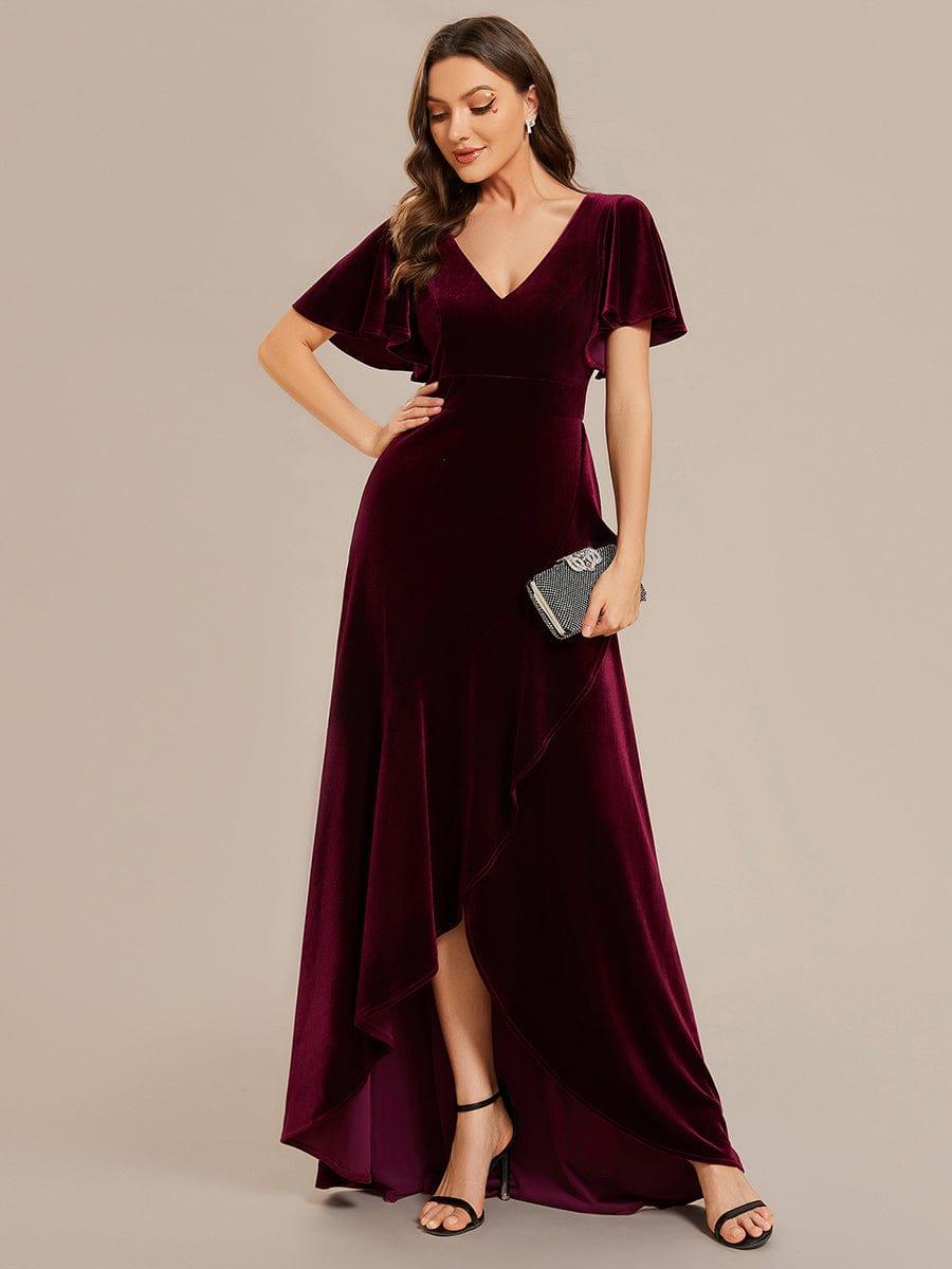 Burgundy Formal Dresses #style_EE02041BD
