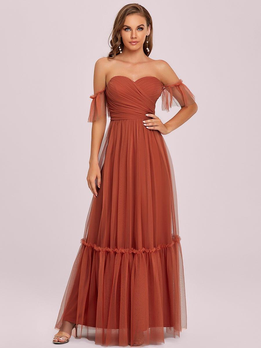 Burnt Orange Bridesmaid Gowns #style_EE50126BO