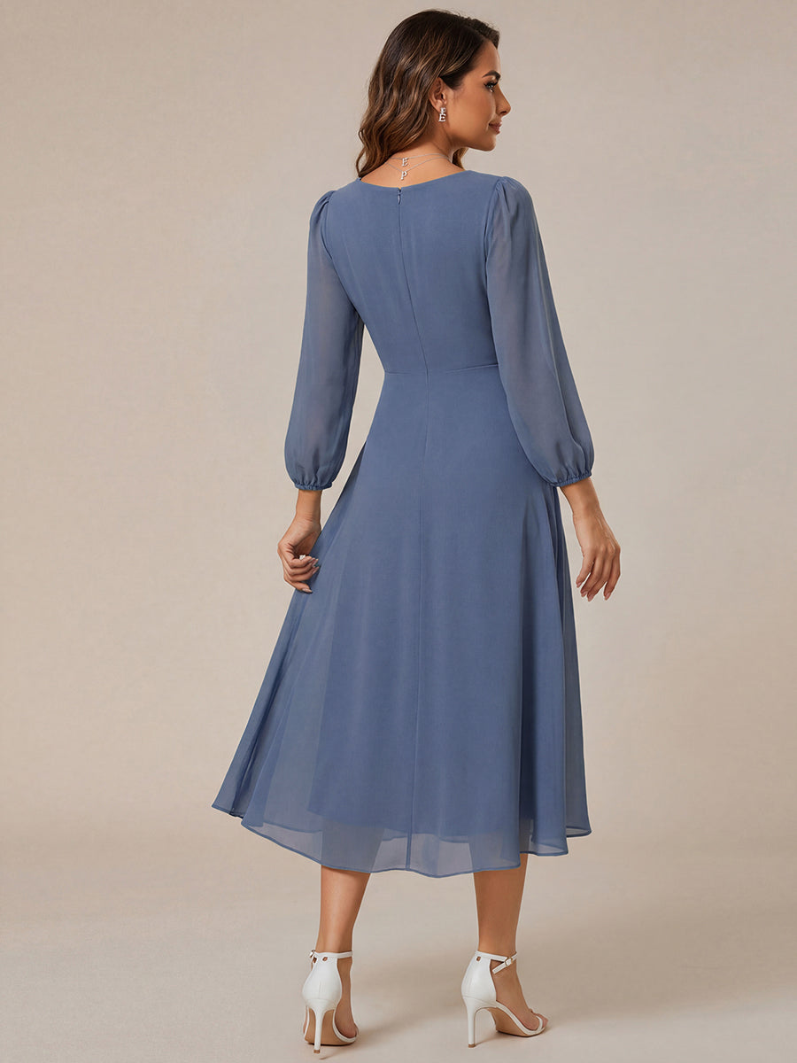 Dusty Blue and Navy Bridesmaid Gowns#style_EG01926DN