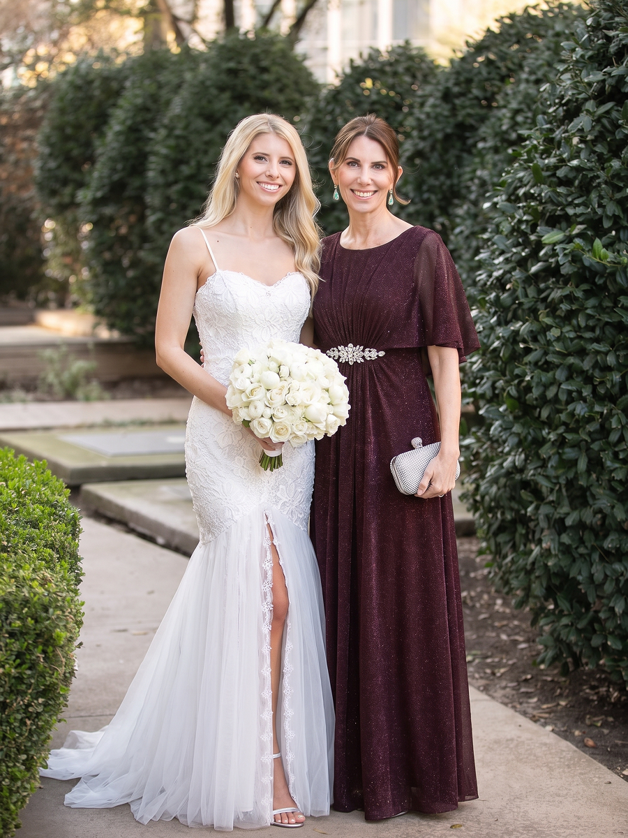 Lurex Mesh Cape Sleeve A-Line Mother of the Bride Dress #color_Mahogany Brown