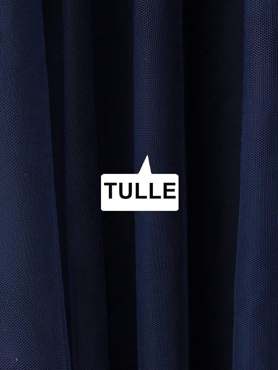 Plus Size Women's Embroidery Evening Dresses with Short Sleeve #color_Navy Blue
