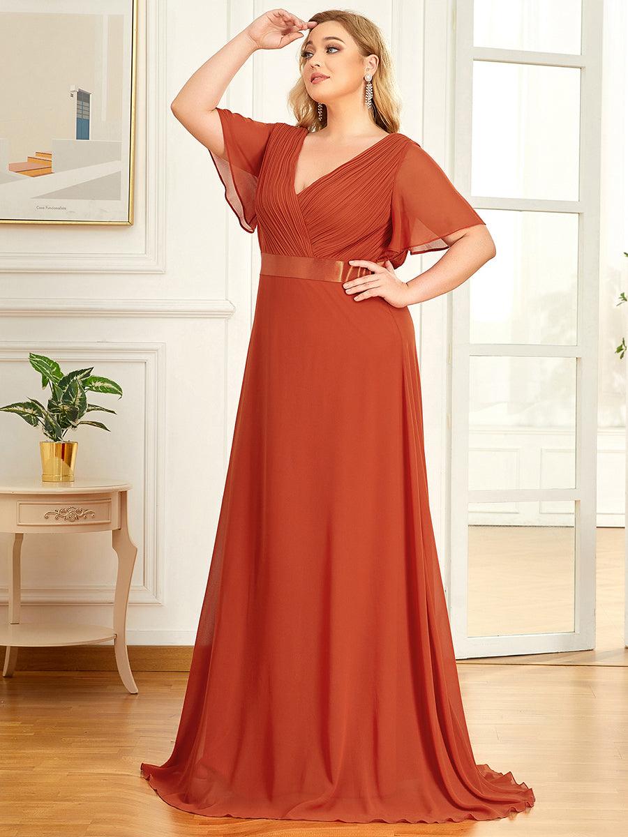 Burnt Orange Bridesmaid Gowns #style_EP09890BO