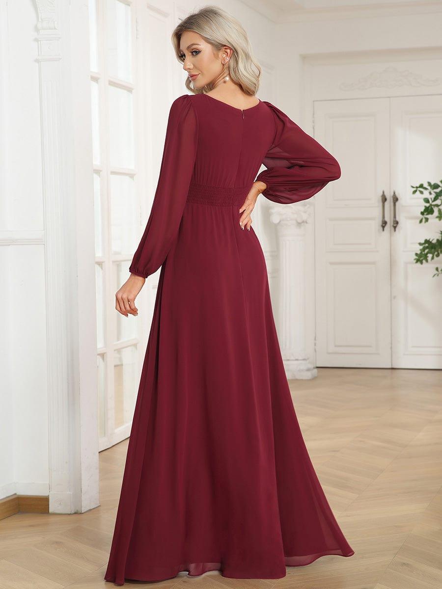 Burgundy Bridesmaid Gowns #style_ES0106BBD