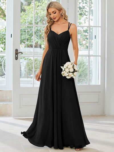 ever RUBY|Convertible Chiffon Open Back Spaghetti Straps Formal Evening Dress