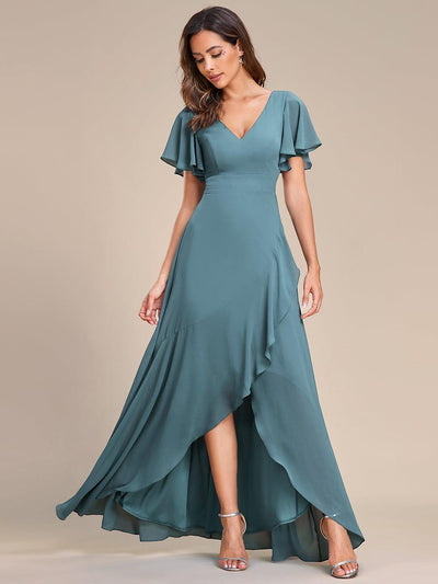 ever OREE|Charming Chiffon Bridesmaid Dress with Lotus Leaf Hemline