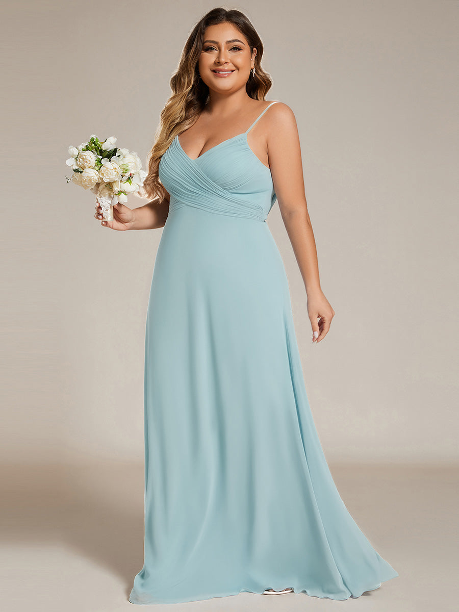 Sweetheart Draped Back Maxi Bridesmaid Dress #color_Sky Blue