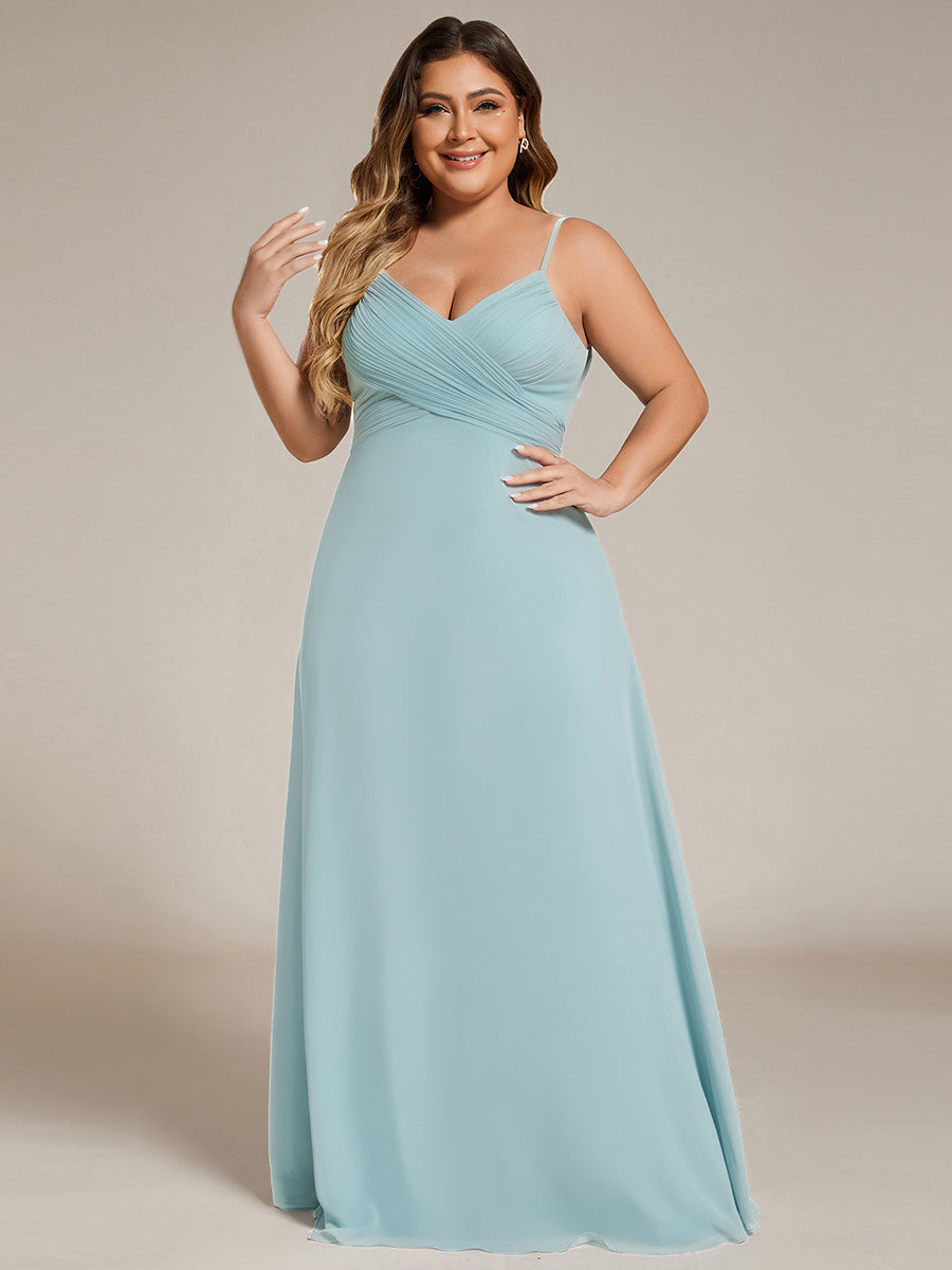 Sweetheart Draped Back Maxi Bridesmaid Dress #color_Sky Blue