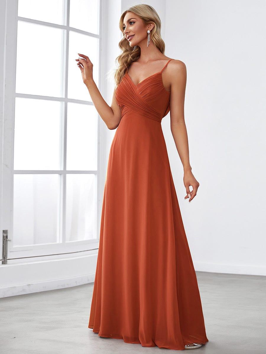 Burnt Orange Bridesmaid Gowns #style_ES80026BO
