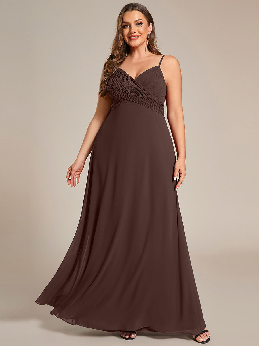 Sweetheart Draped Back Maxi Bridesmaid Dress #color_Chocolate Brown