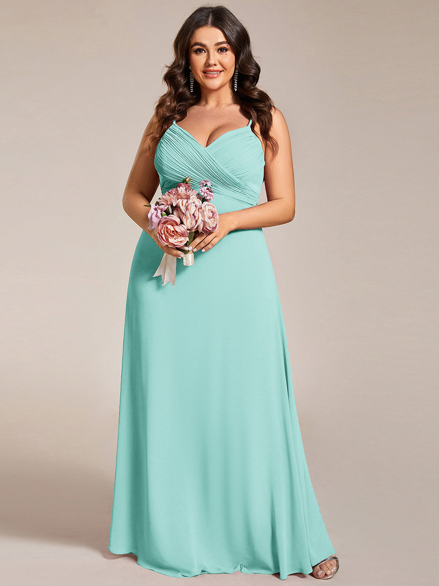 Sweetheart Draped Back Maxi Bridesmaid Dress #color_Pastel blue