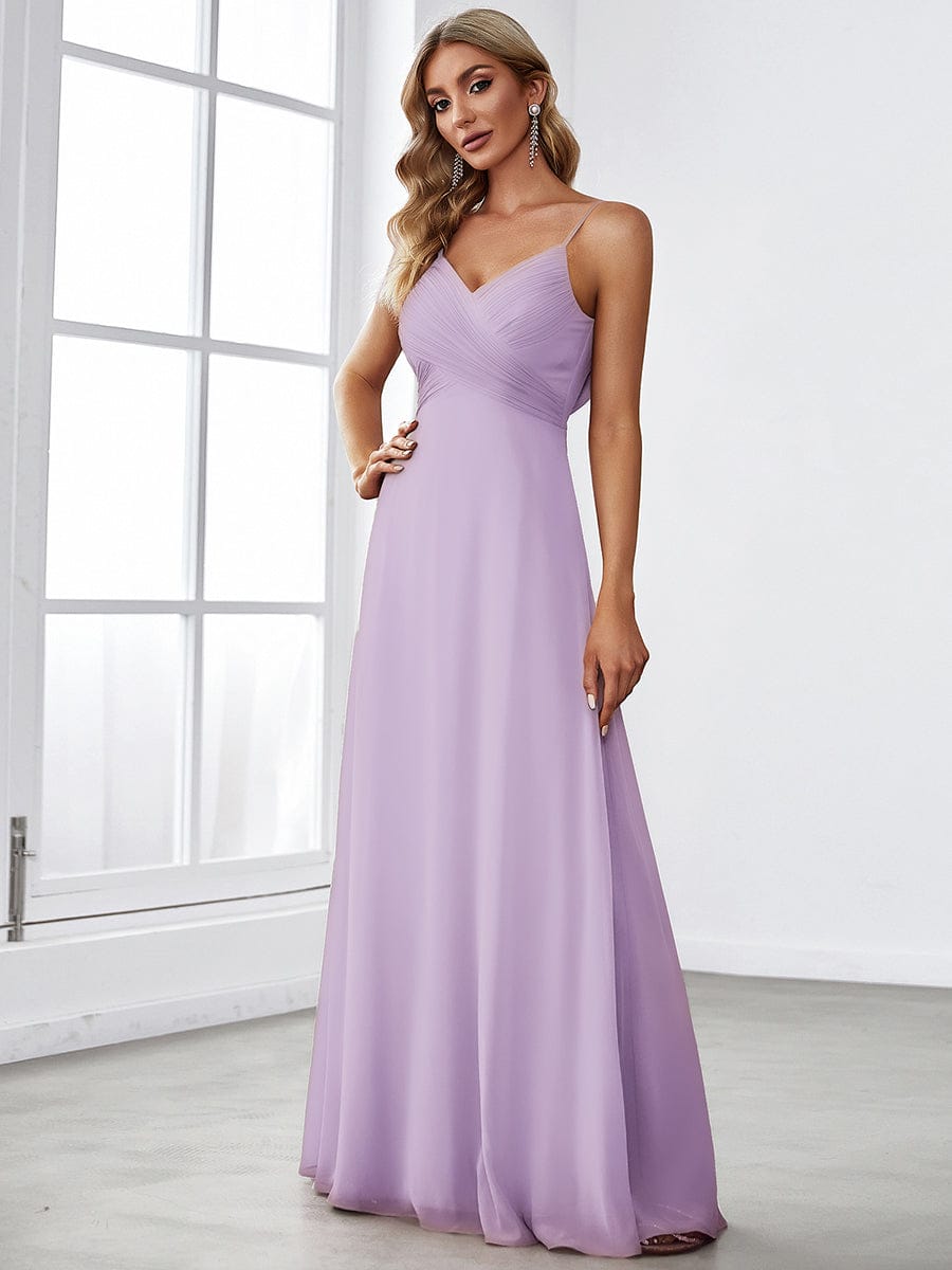 Sweetheart Draped Back Maxi Bridesmaid Dress #color_Frosted Lilac