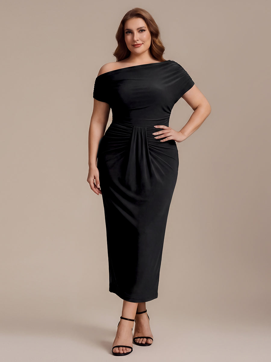 Knit Off-the-shoulder Sleeve Off The Shoulder Tops #color_Black
