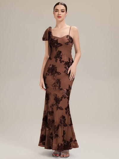 ever LAURE| Jacquard Knit Sleeveless Evening Dress