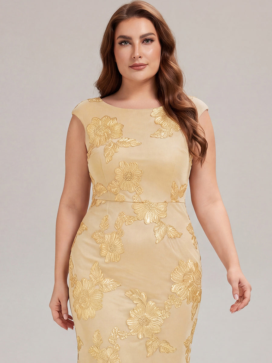 Jacquard bodycon Mermaid Evening Dress #color_Yellow