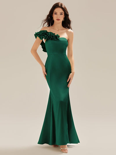 ever LORELI|Lace-Up Satin Mermaid Maxi Dress