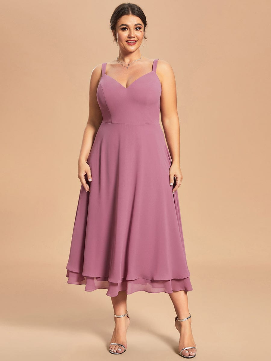 Custom Size Two-Piece Set Chiffon Sleeveless Long Sleeve Lace Mother of the Bride Dress #color_Purple Orchid Custom Size Two-Piece Set Chiffon Sleeveless Long Sleeve Lace Mother of the Bride Dress