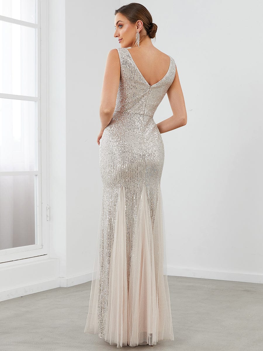 Sleeveless Bodycon Asymmetrical Hem Evening Dress #color_Black Sleeveless Bodycon Asymmetrical Hem Evening Dress