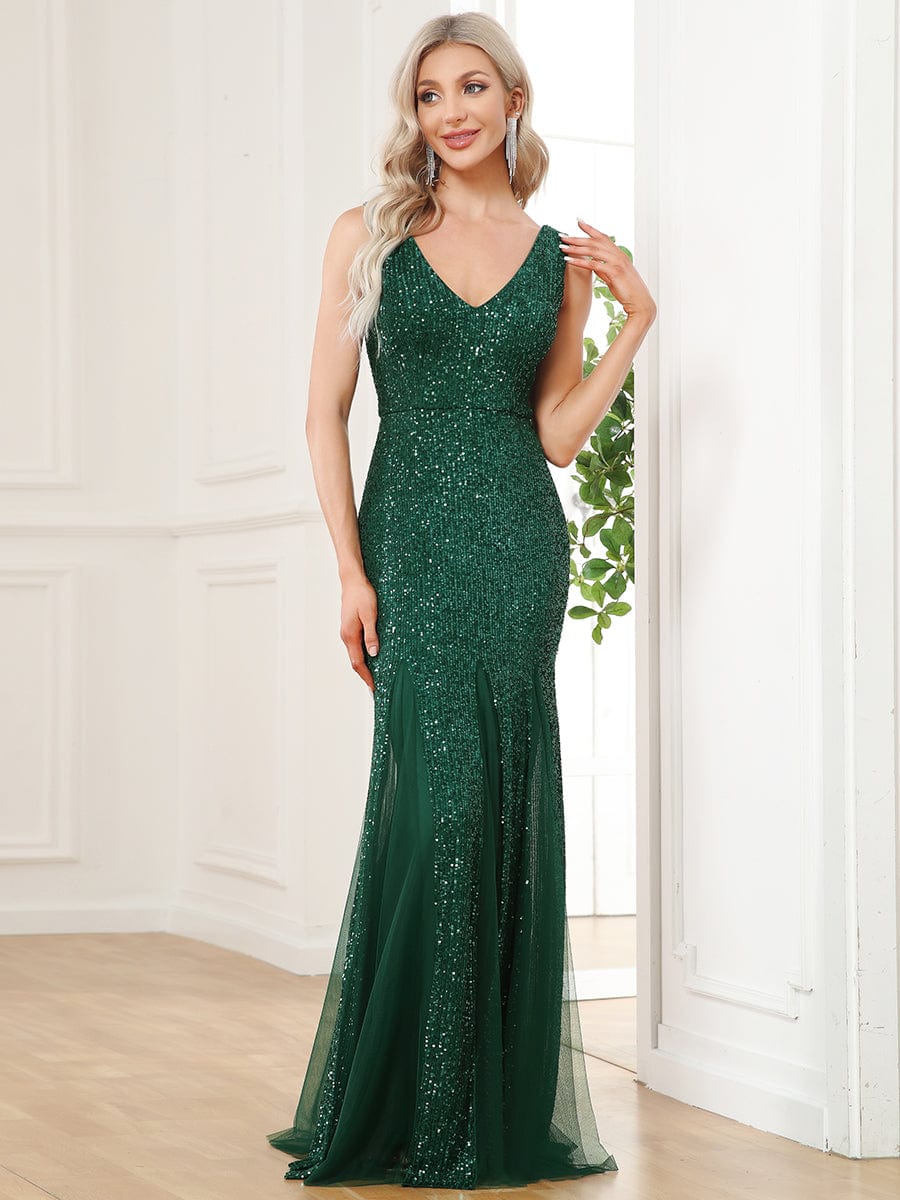Sleeveless Bodycon Asymmetrical Hem Evening Dress #color_Black Sleeveless Bodycon Asymmetrical Hem Evening Dress