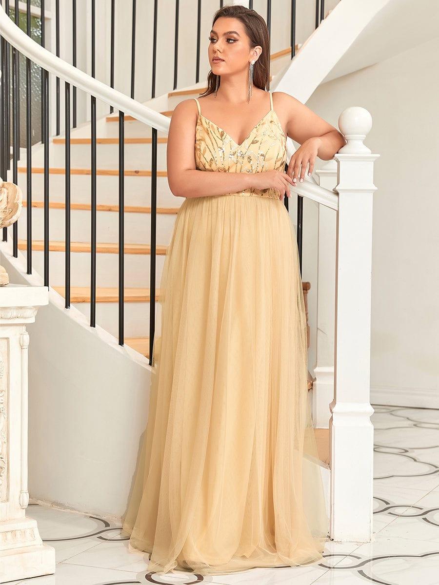 Custom Size Soft Spaghetti Straps V-Neck Embroidery Evening Dress #color_Navy Blue Custom Size Soft Spaghetti Straps V-Neck Embroidery Evening Dress
