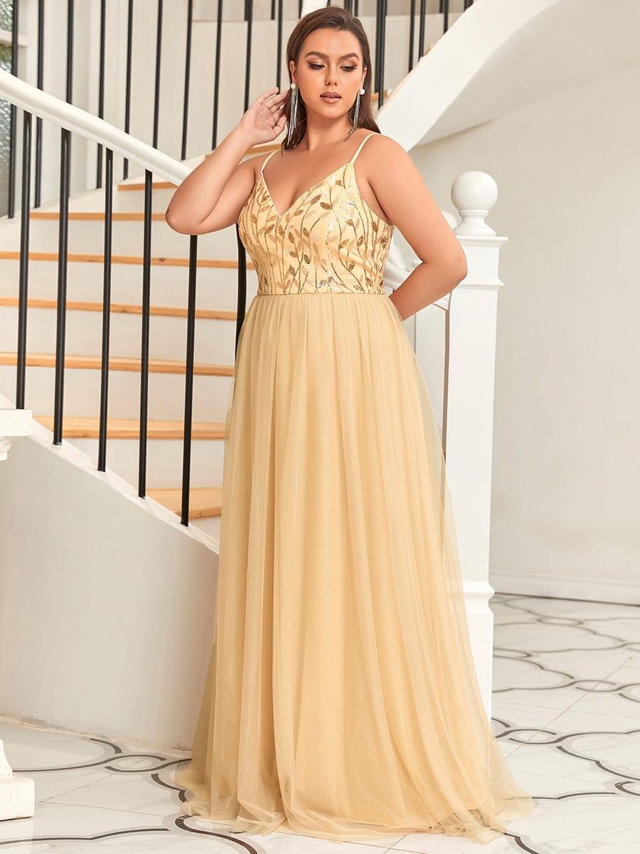 Custom Size Soft Spaghetti Straps V-Neck Embroidery Evening Dress #color_Navy Blue Custom Size Soft Spaghetti Straps V-Neck Embroidery Evening Dress