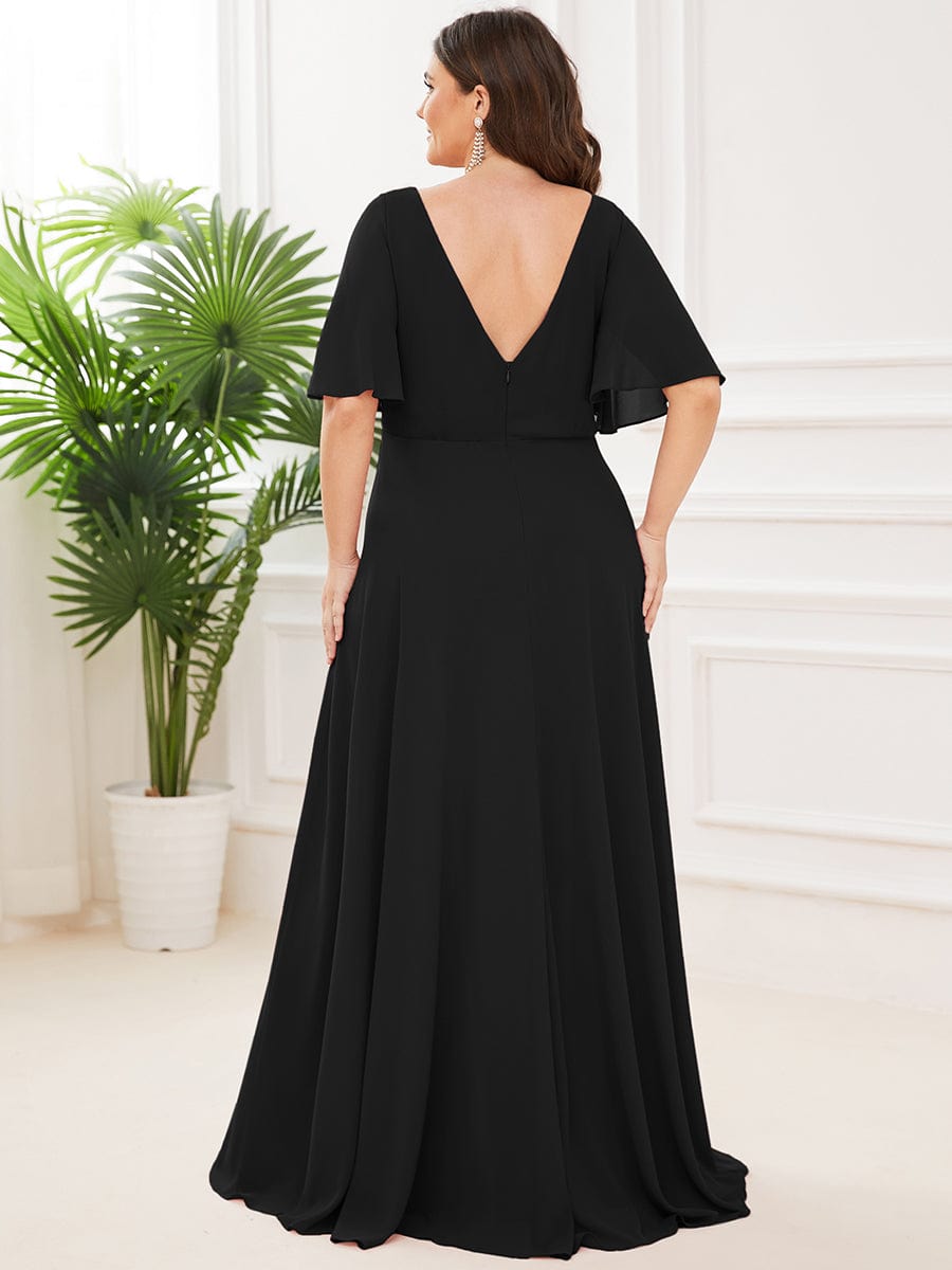 Custom Size Chiffon Empire Waist Mother of the Bride Dress #color_Cameo Brown Custom Size Chiffon Empire Waist Mother of the Bride Dress