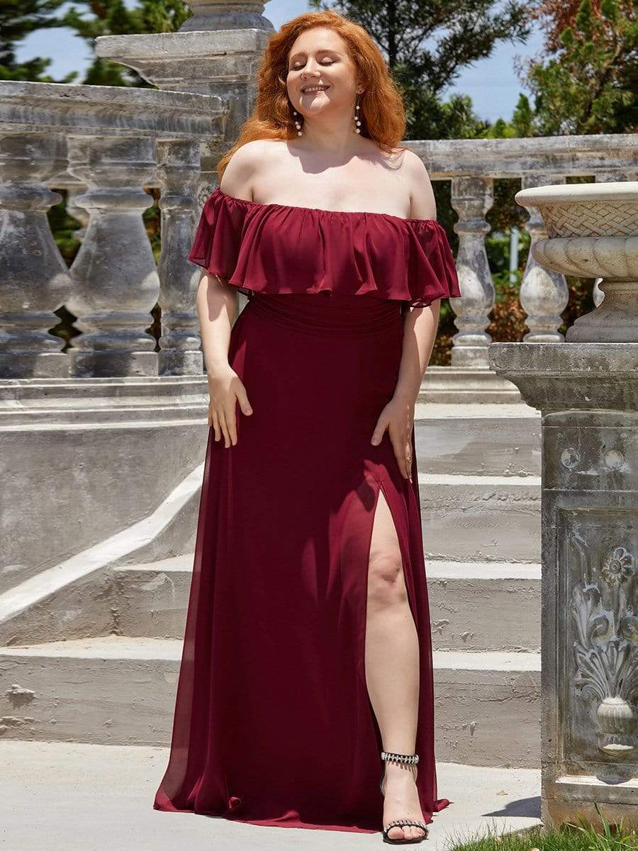 Plus size off the shoulder maxi dress Outlet
