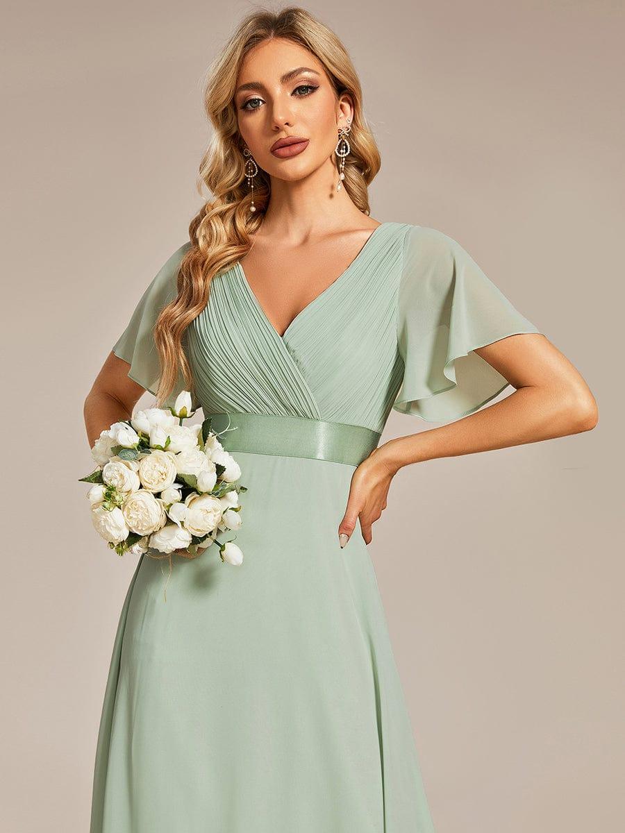 Sage Green Bridesmaid Gowns #style_EP09890MG