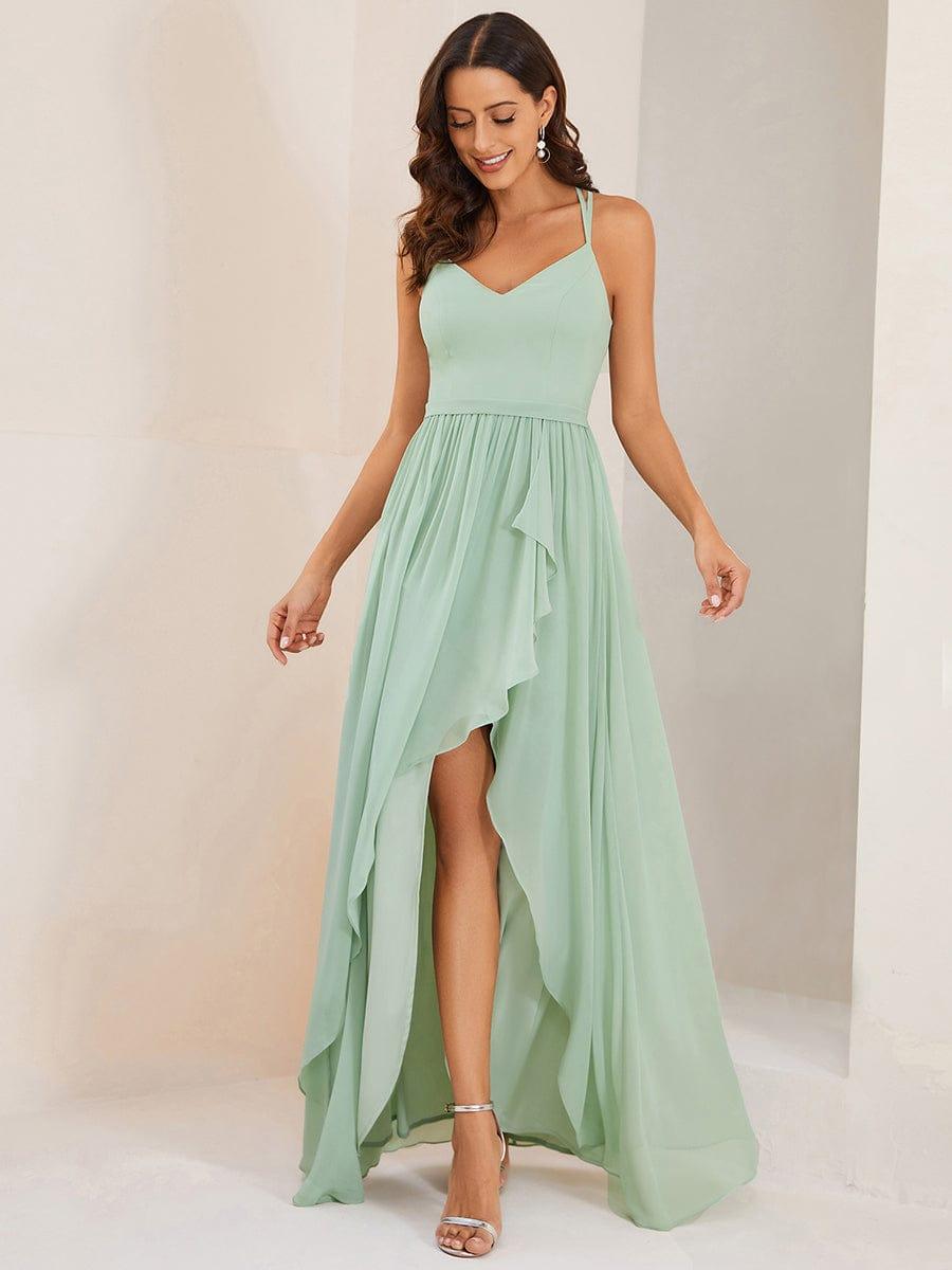 Sage Green Bridesmaid Gowns #style_ES01691MG