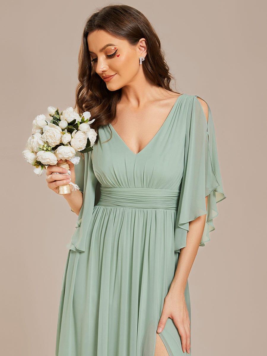 Sage Green Bridesmaid Gowns #style_ES01886MG